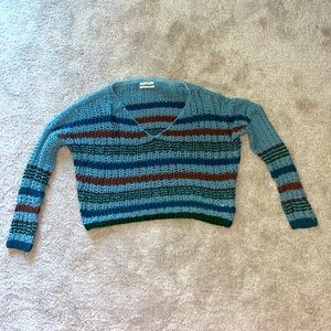Urban Outfitters - striped and slightly cropped knit sweater